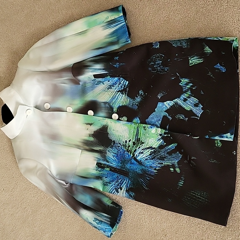 Per Se Satin Effect Jacket Duster